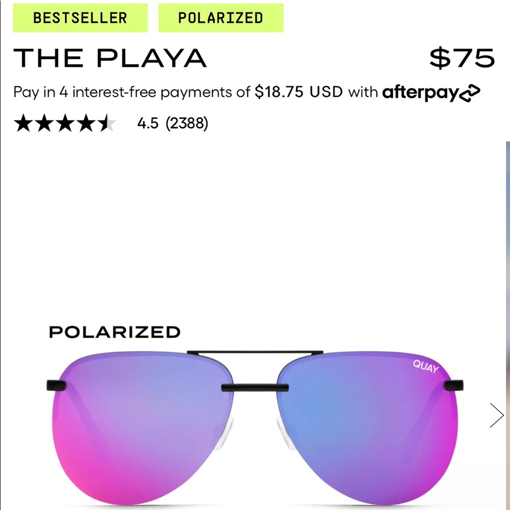 NWT Quay The Playa polarized sunglasses